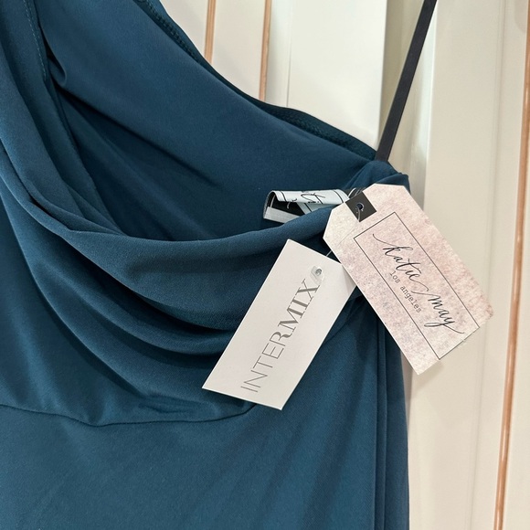 KATIE MAY
Kong Draped One-Shoulder Dress in Peacock (6) - Picture 6 of 8